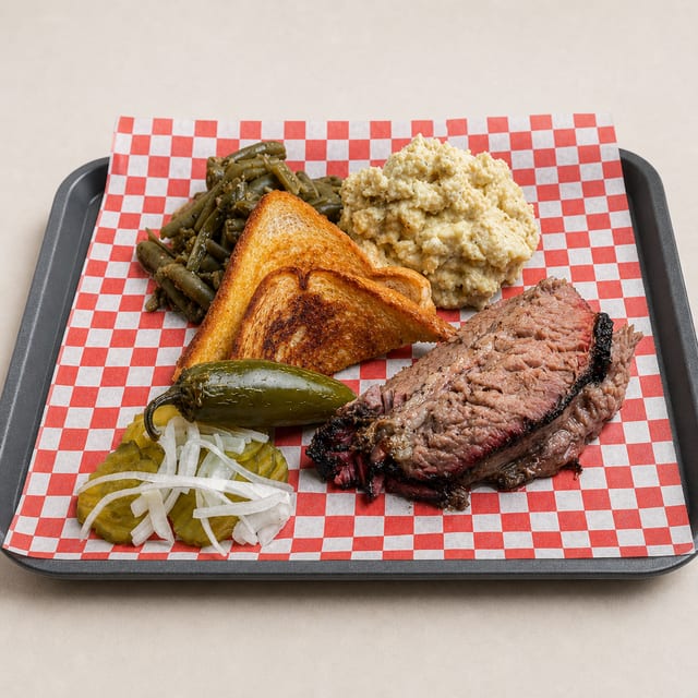 1 Meat Plate w/2 Sides.